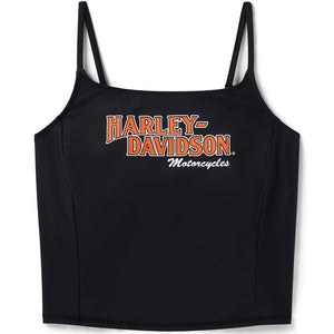 Black tank top with Harley-Davidson logo on a white background