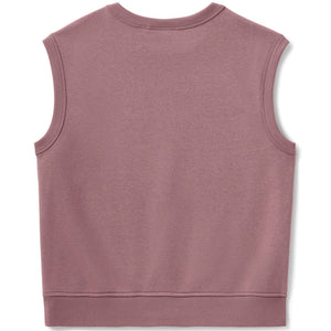 Pink sleeveless shirt on a white background