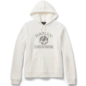 White Harley Davidson hoodie on a white background