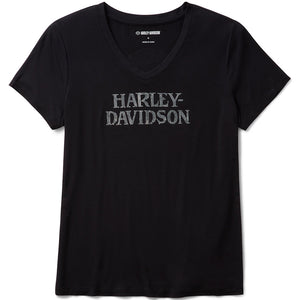 Black Harley Davidson t-shirt on a white background
