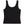Black tank top on a white background