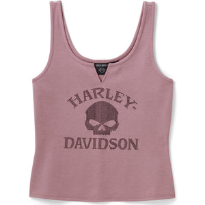 Pink tank top with Harley-Davidson logo on a white background