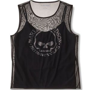 Black tank top with Harley-Davidson logo on a white background