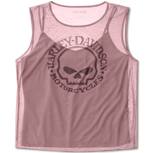 Pink tank top with Harley-Davidson logo on a white background