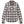 Plaid shirt with visible brand logos on a white background