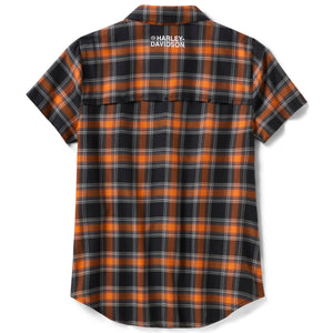 Plaid shirt with Harley-Davidson logo on a white background