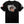 Black t-shirt with a graphic design of a pig wearing goggles and a checkered flag on a white background.