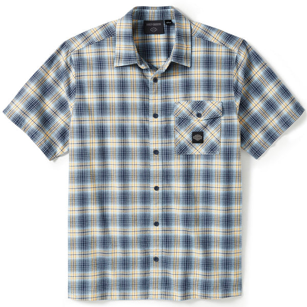 Harley-Davidson Men's Staple Short Sleeve Shirt, Blue 96389-25VM
