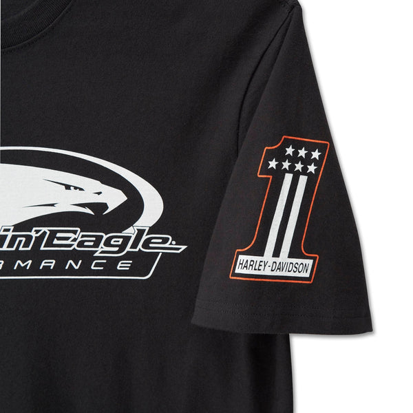 Harley-Davidson Men's Screamin' Eagle Logo Short Sleeve Shirt, Black 96432-24VM