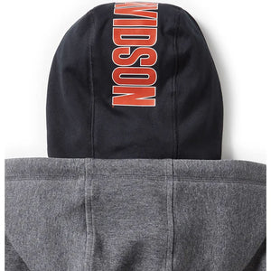 Harley-Davidson Men's Bar & Shield Balaclava Zip-Up Long Sleeve Hoodie, Gray 96466-25VM