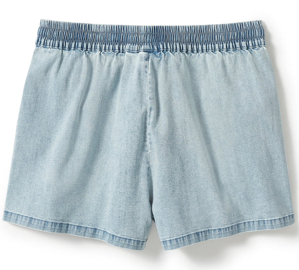 Harley-Davidson Women's Essential Denim Shorts, Washed Light Blue Denim 96527-25VW
