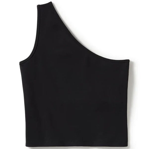 Harley-Davidson Women's Essential Bling One Shoulder Sleeveless Top, Black 96538-25VW