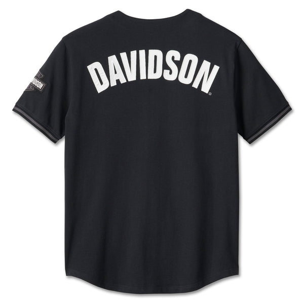 Harley-Davidson Men's Smokin' Button-Up Short Sleeve Baseball Jersey