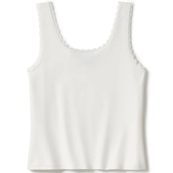 Harley-Davidson Women's Essential Bling Lace Trim Sleeveless Tank, White 96541-25VW