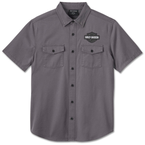 Harley-Davidson Men's Ashes Button-Up Short Sleeve Shirt