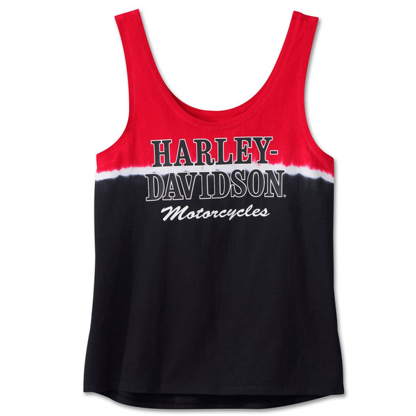 Harley-Davidson Women's Handed Dip Dye Tank, Red Sleeveless Shirt 96605-24VW