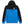 Black and blue hoodie with a logo on a white background
