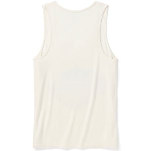 A sleeveless tank top in a warm off-white or cream color, shown from the back against a plain white background.