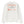 White sweatshirt with red and black text and graphics on a white background
