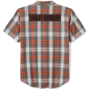 Plaid shirt with Harley-Davidson logo on a white background
