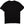 Black t-shirt on a white background