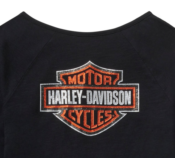 Harley-Davidson logo on a black background