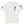 White t-shirt with logos on sleeves against a white background