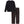 Black long-sleeve top and pants with logo pattern on a white background