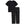 Black t-shirt and black pants with skull pattern on a white background