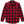 Red and black checkered shirt with a brand logo on a white background