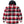 Red and black checkered shirt with a hood on a white background