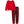 Red long-sleeve top and plaid pants on a white background