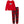 Red long-sleeve top and plaid pants set with a logo on a white background