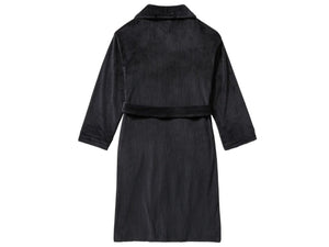 Black ribbed robe on a white background
