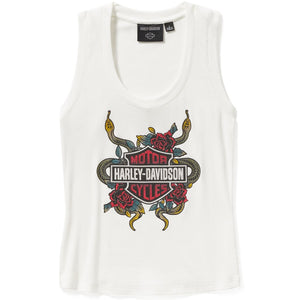 Harley Davidson tank top with decorative logo on a white background