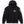 Black hoodie with brand logo on a white background