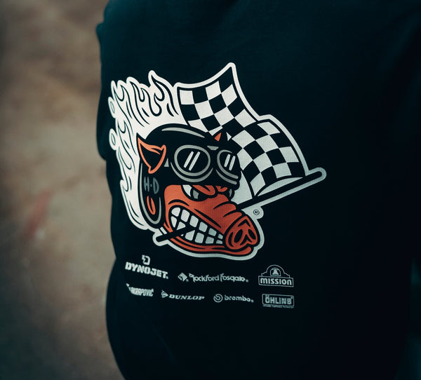 Harley-Davidson Unisex Factory Racing Team Crewneck Long Sleeve Sweatshirt, Black 96860-25VX