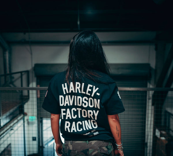 Harley-Davidson Unisex Factory Racing Team Short Sleeve Shirt, Black 96861-25VX