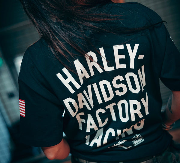 Harley-Davidson Unisex Factory Racing Team Short Sleeve Shirt, Black 96861-25VX