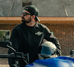 Harley-Davidson Men's Deflector Fleece Long Sleeve Riding Jacket, Black 97132-25VM