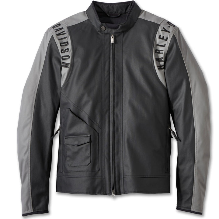 Harley-Davidson 120th Anniversary Men's 120th Logo Riding Jacket, Black/Gray 97172-23VM