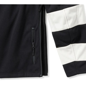 Harley-Davidson Men's H-D Breakout Deflector Crew Riding Fleece Jacket, Black & White 97180-25VM