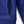Close-up of a blue jacket with a zipper and brand logo on a white background