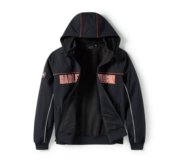 Harley-Davidson  Men's Idyll Windproof Soft Shell Jacket, Black 97415-25VM