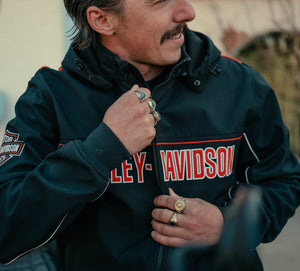 Harley-Davidson  Men's Idyll Windproof Soft Shell Jacket, Black 97415-25VM
