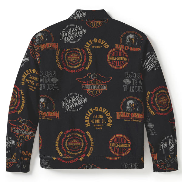 Harley-Davidson Men's '80s Tank Twill Long Sleeve Jacket, Black 97419-25VM
