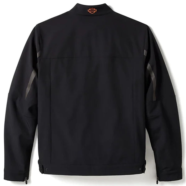 Harley-Davidson Men's H-D TECH Soft Shell Mesh Long Sleeve Jacket, Black 97420-25VM