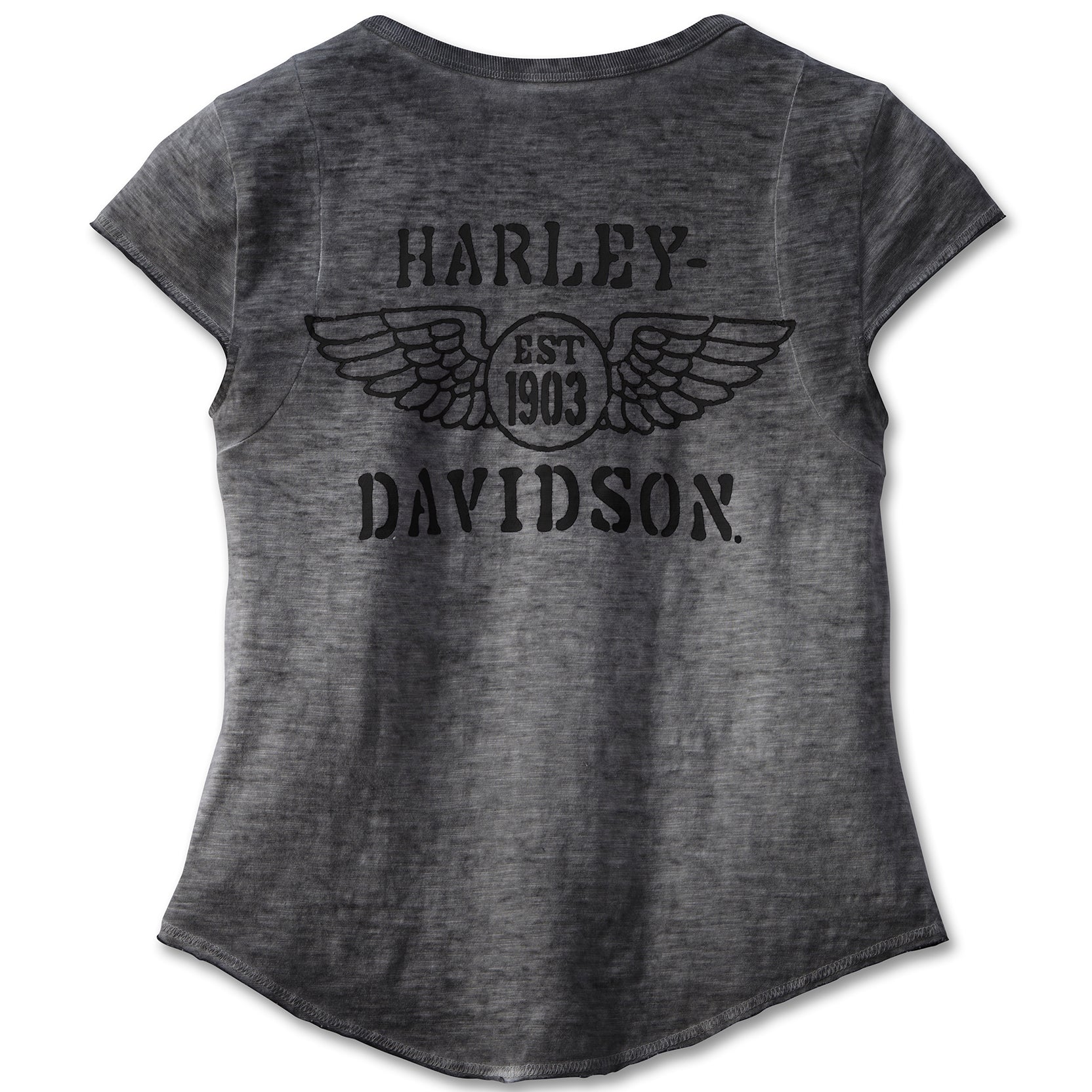 Harley-Davidson Women's Cavalry Short Sleeve Black Henley 97469-23VW ...