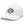White baseball cap with a black logo on a white background