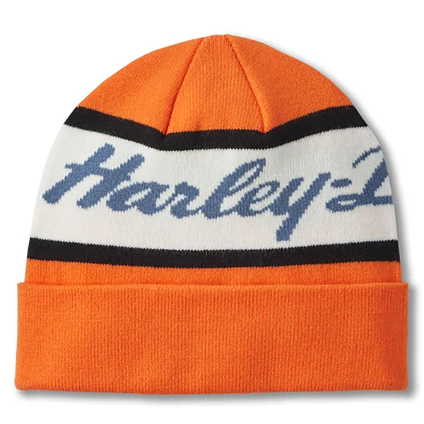 Harley-Davidson Men's Script Beanie, Orange 97631-25VM